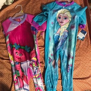 Two Disney One-Pieces Pajamas
